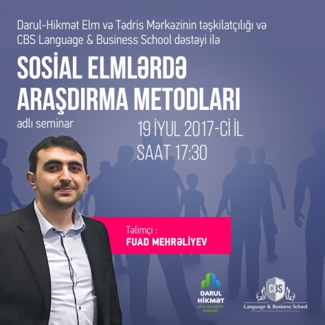 “Sosial Elmlərdə Araşdırma Metodları” adlı seminar